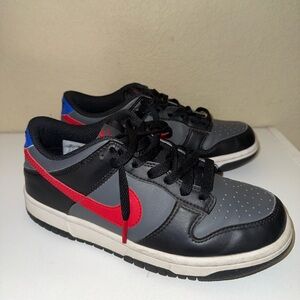 Nike Kids Black, Gray, and Red Sneakers